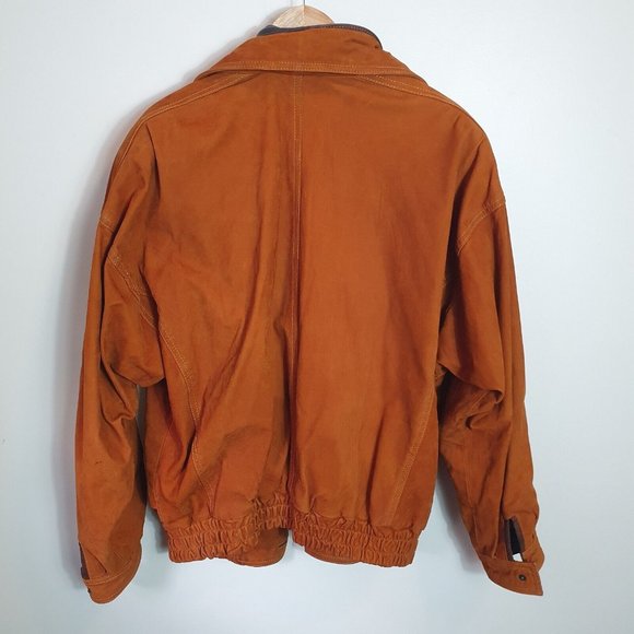 Vintage 1990's Echtes Leder Brown Leather Jacket mens RARE 3XL Great condition - Picture 8 of 12
